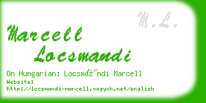 marcell locsmandi business card